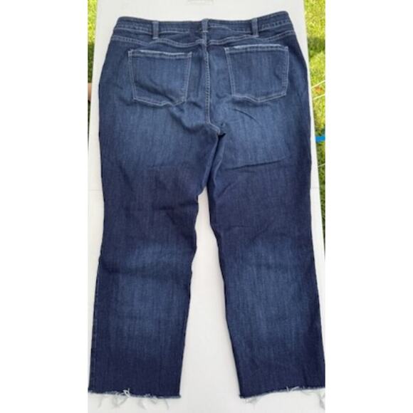 Lane Bryant High-Rise Hem Frayed Straight Lg Wm Sz 20 Jeans - Picture 7 of 7